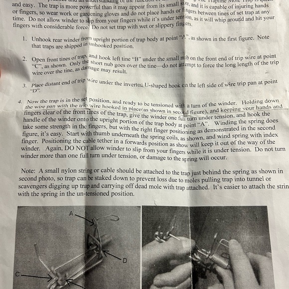 The Trapline MOLE Trap GOPHER Trap Set of 4 Pest Control Lawn Yard Rodent Trap - Picture 6 of 6